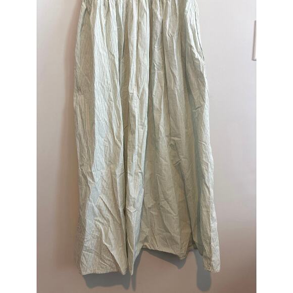 NWT Madewell The Melody Smocked Midi Poplin Dress Size Small Green - Picture 9 of 9